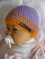 Preview: Baby Newborn cap lilac orange