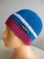 Preview: Beanie cap with reflector-stripe-turquoise