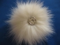 Preview: Pompon Artic fox with push button
