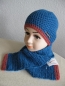 Preview: Child-cap and scarf-blue