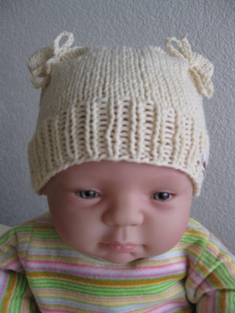 Summer baby cap with ears-nature