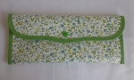 Cutlery Bag Oilcloth -  Flora green white
