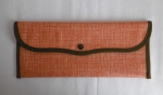 Cutlery Bag Oilcloth -   Linen structure orange