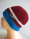 Beanie Cap with reflector-strips-bordeaux