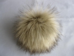 Fakefur bobbles in animal fur look-Wolf with button